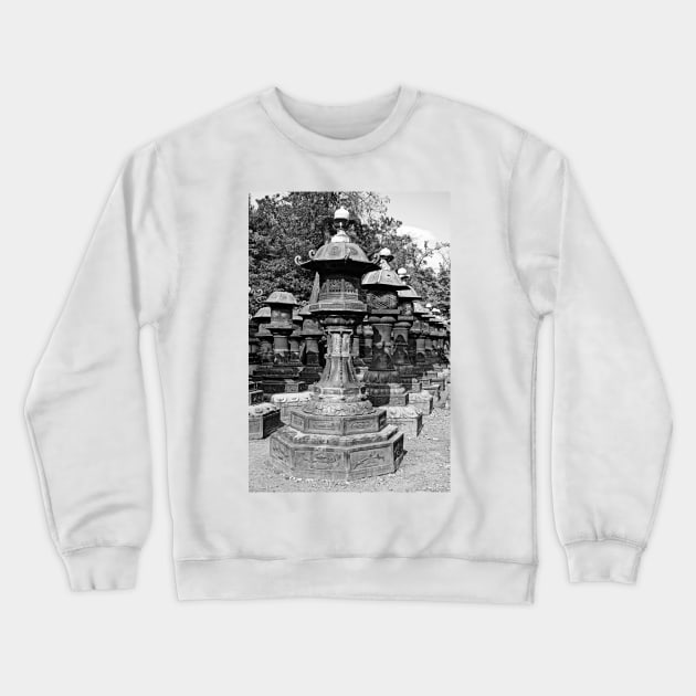 Ueno Park Stone Lantern Army Crewneck Sweatshirt by bobmeyers